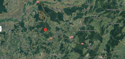 Terrain à Le Deschaux en Jura (39) de 1316 m² à vendre au prix de 34000€