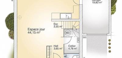 Terrain et maison à Alignan-du-Vent en Hérault (34) de 110 m² à vendre au prix de 322480€ - 4