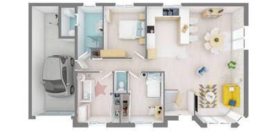 Terrain et maison à Larnod en Doubs (25) de 100 m² à vendre au prix de 273050€ - 4