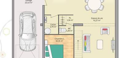 Terrain et maison à Bosroumois en Eure (27) de 89 m² à vendre au prix de 247000€ - 4