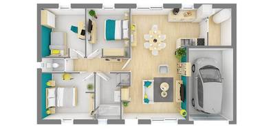 Terrain et maison à Rians en Cher (18) de 79 m² à vendre au prix de 141500€ - 4