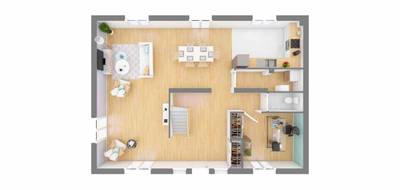 Terrain et maison à Fraisans en Jura (39) de 119 m² à vendre au prix de 265225€ - 4