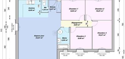 Terrain et maison à Domazan en Gard (30) de 93 m² à vendre au prix de 286000€ - 3