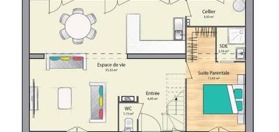 Terrain et maison à Angerville en Essonne (91) de 80 m² à vendre au prix de 279000€ - 4