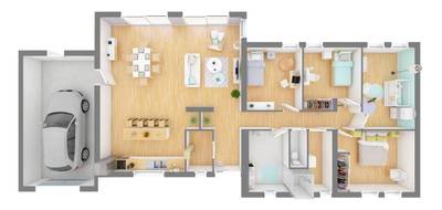 Terrain et maison à Avrillé en Maine-et-Loire (49) de 110 m² à vendre au prix de 387947€ - 4