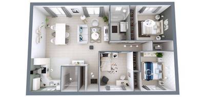 Terrain et maison à Bordeaux en Gironde (33) de 64 m² à vendre au prix de 301106€ - 3