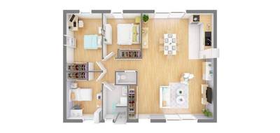 Terrain et maison à Vertou en Loire-Atlantique (44) de 70 m² à vendre au prix de 207604€ - 4