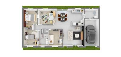 Terrain et maison à Levroux en Indre (36) de 108 m² à vendre au prix de 184250€ - 3