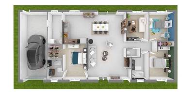 Terrain et maison à Levroux en Indre (36) de 118 m² à vendre au prix de 202250€ - 2
