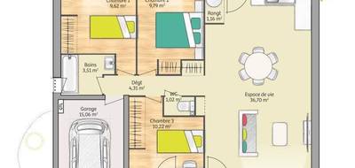 Terrain et maison à Perruel en Eure (27) de 76 m² à vendre au prix de 204500€ - 4