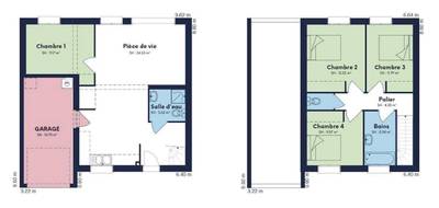 Terrain et maison à Équevillon en Jura (39) de 95 m² à vendre au prix de 206000€ - 4