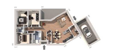 Terrain et maison à Poulx en Gard (30) de 100 m² à vendre au prix de 425000€ - 4