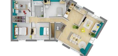 Terrain et maison à Noidans-lès-Vesoul en Haute-Saône (70) de 93 m² à vendre au prix de 365780€ - 3