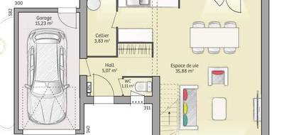 Terrain et maison à Perruel en Eure (27) de 90 m² à vendre au prix de 211000€ - 4