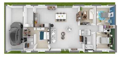 Terrain et maison à Déols en Indre (36) de 118 m² à vendre au prix de 238000€ - 2
