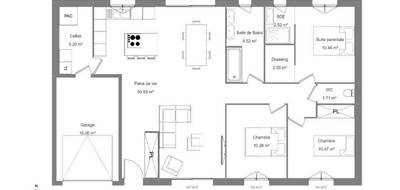 Terrain et maison à Villeperdue en Indre-et-Loire (37) de 95 m² à vendre au prix de 239600€ - 4