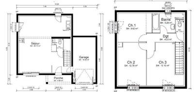 Terrain et maison à Saint-André-de-Corcy en Ain (01) de 94 m² à vendre au prix de 311500€ - 2