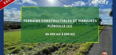 Terrain à Pléboulle en Côtes-d'Armor (22) de 497 m² à vendre au prix de 57403€ - 1