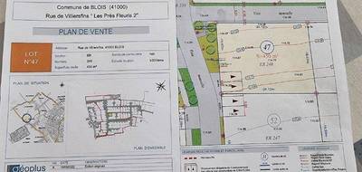 Terrain à Blois en Loir-et-Cher (41) de 450 m² à vendre au prix de 59000€ - 3