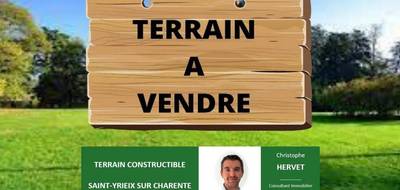 Terrain à Saint-Yrieix-sur-Charente en Charente (16) de 1173 m² à vendre au prix de 69900€ - 1