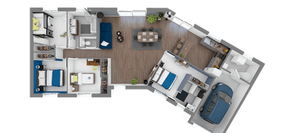Terrain et maison à Paray-le-Monial en Saône-et-Loire (71) de 106 m² à vendre au prix de 245100€ - 4