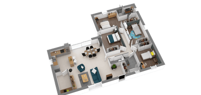 Terrain et maison à Marzan en Morbihan (56) de 433 m² à vendre au prix de 169393€ - 3