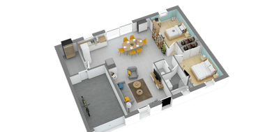 Terrain et maison à Savigny-Lévescault en Vienne (86) de 500 m² à vendre au prix de 155003€ - 3