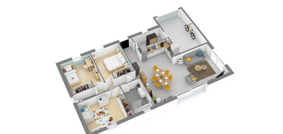 Terrain et maison à L'Herbergement en Vendée (85) de 388 m² à vendre au prix de 205408€ - 3