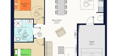 Terrain et maison à L'Herbergement en Vendée (85) de 391 m² à vendre au prix de 209292€ - 3